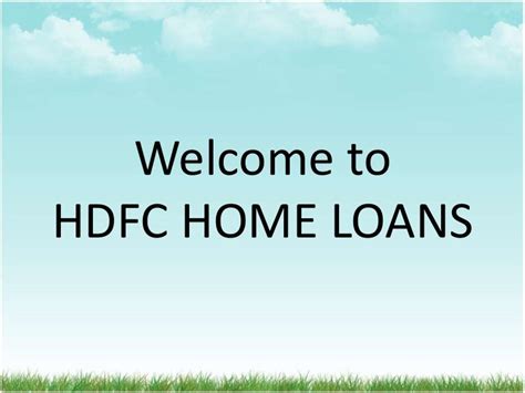 hdfc home loans