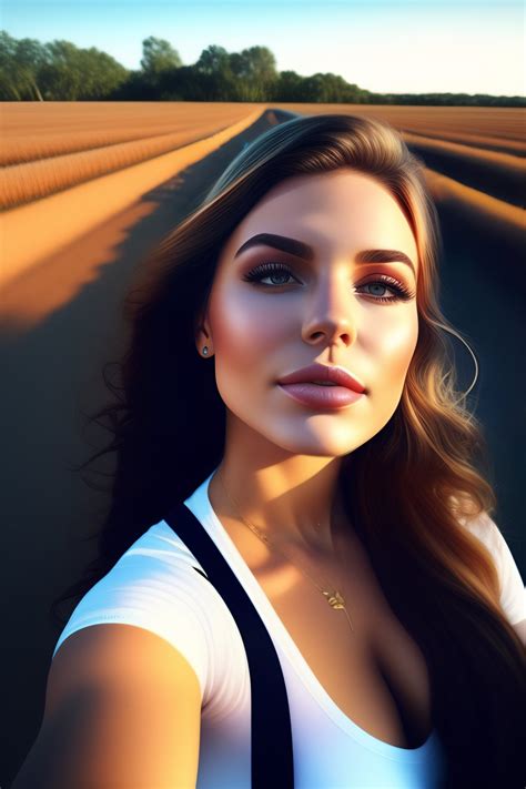 Lexica - A thick white girl taking selfie