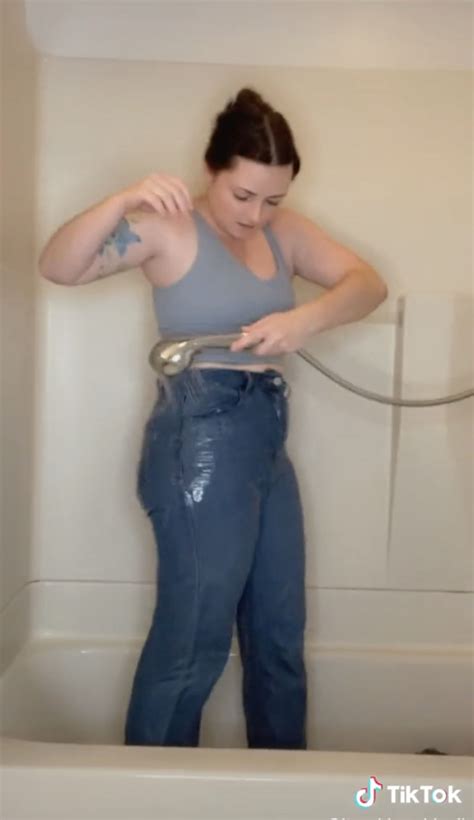 Woman transforms jeans '2 sizes bigger' with shower hack | New York Post