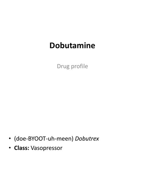 dobutamine medical specialties cardiovascular system