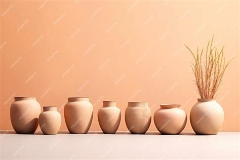 premium photo set  clay pots  interior decor items