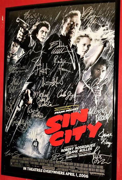 Sin City Cast-Signed 27x41 Custom Framed LE Movie Poster Display with ...