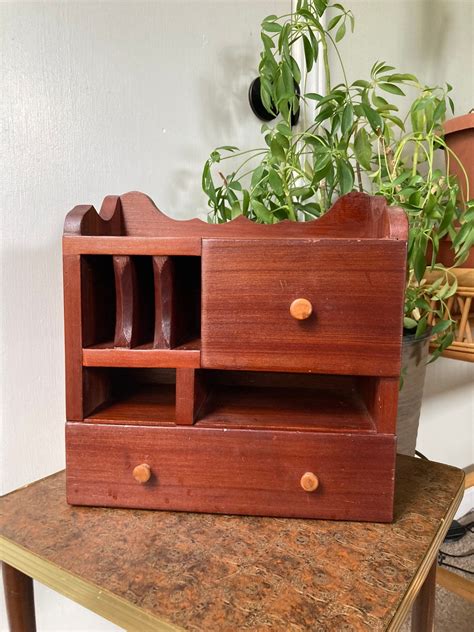 Wood Desk Organizer. C - Etsy