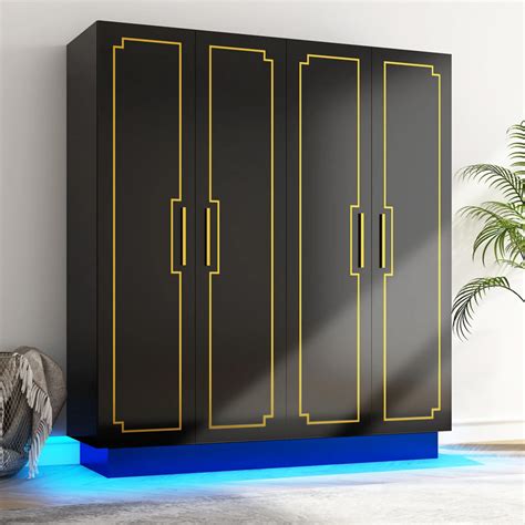 fsm  door wardrobe armoire  golden  design fsm furniture