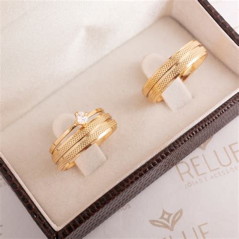Aliança Banhada A Ouro Vale A Pena - Par Aliança banhada ouro 18k 5mm casamento e noivado. | Elo7