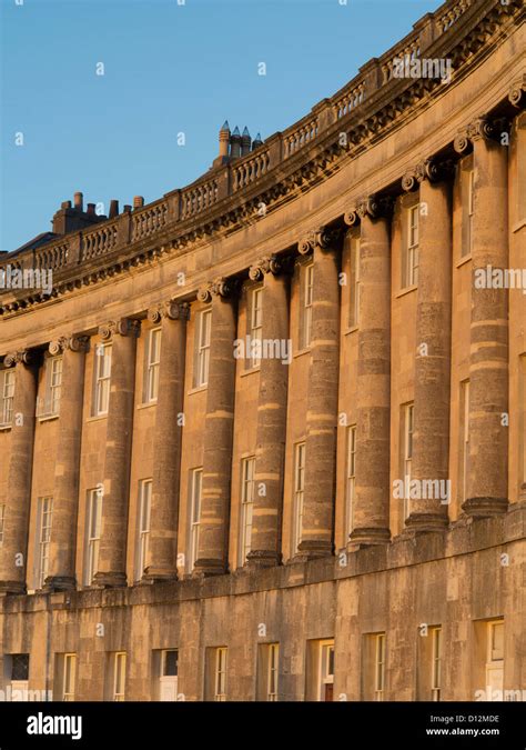 Georgian houses on the Royal Crescent, Bath, England, UK Stock Photo ...