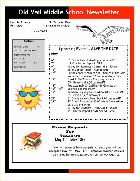 Middle School Newsletter Templates Free Of Best S Of Sample School Newsletter Templates Free