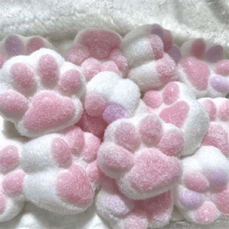 cat paw squishy pinchfamily kawaii peach