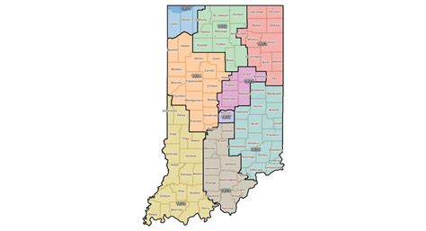 Congressional Districts Done Right in Indiana [1657x901] : MapPorn