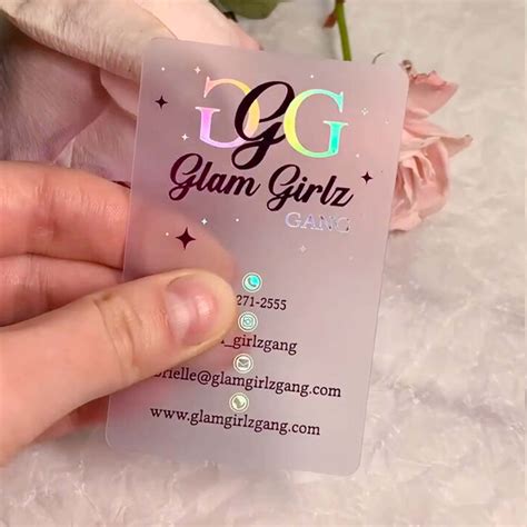 Clear Transparent Business Cards | Real Foil Stamping Cards | Clear