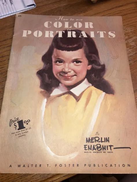 HOW TO USE Color in Portraits by Merlin Enabnit Art Instructions Painting Draw £14.20 - PicClick UK