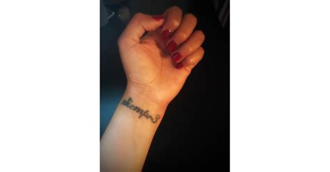"Siempre" Wrist Tattoo | New Tattoo Ideas Inspiration | POPSUGAR Beauty ...
