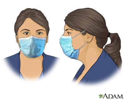 Face masks prevent the spread of respiratory viruses: MedlinePlus Medical Encyclopedia Image