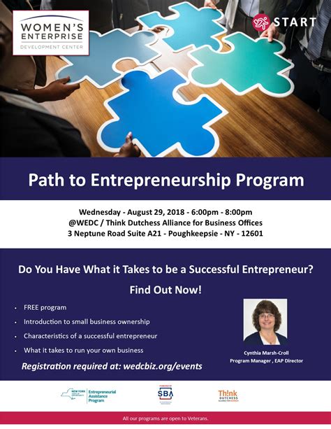 Path to Entrepreneurship Program - Poughkeepsie - Women's Enterprise