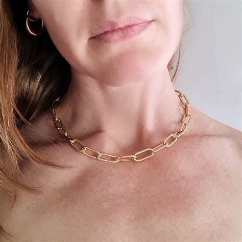 Hollow Paperclip necklace - Christy-Anne Jewellery