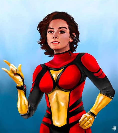Daisy Ridley as Jessica Drew / Spider-Woman fan art by Dylen Draws