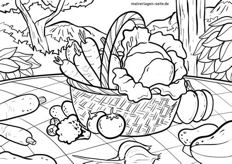 Malvorlage Gemüse | Essen - Kostenlose Ausmalbilder