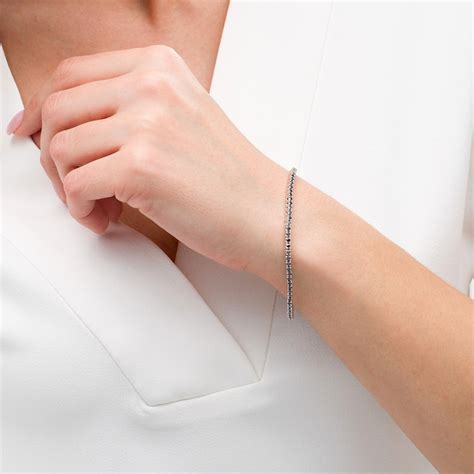 2 CT. T.W. Black Diamond Tennis Bracelet in Sterling Silver - 7.5" | Zales