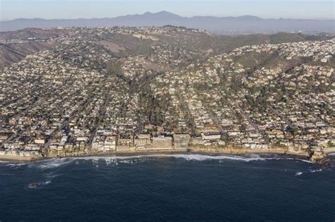 Laguna Beach California Waterfront Aerial View Stock Photo - Image of ...