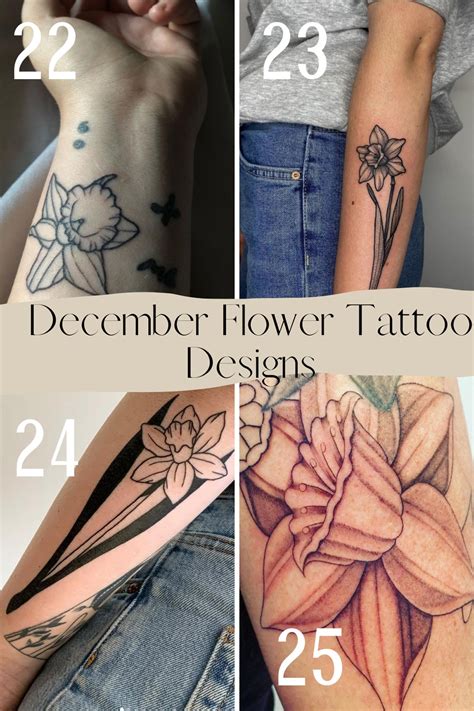 December Birth Flower Tattoo {Narcissus} - Tattoo Glee