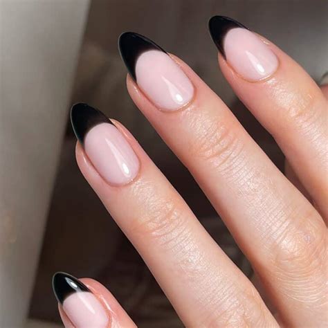 bold beautiful  gorgeous black french tip nails ideas flos blog