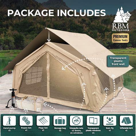 Koala Coody Inflatable Tents for Camping with Stove Jack, Luxury