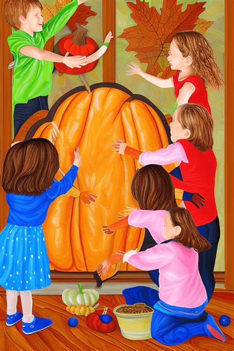 Thanksgiving Wall Art a Detailed Painting of a Thanksgiving Scene ...