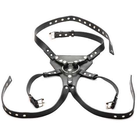 Adjustable BDSM Leather Strap-on Harness Pegging Sex Toy Bondage Gear