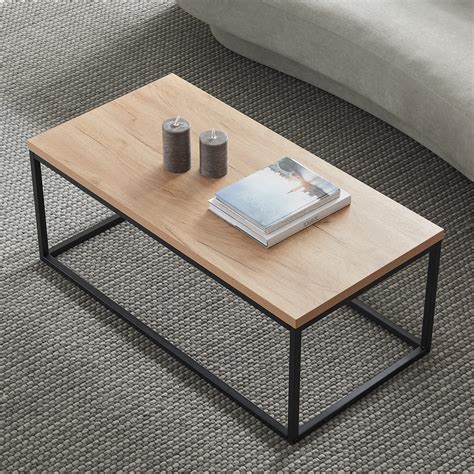 Amazon.com: CENSI 40" Natural Oak Coffee Table for Living Room, Modern