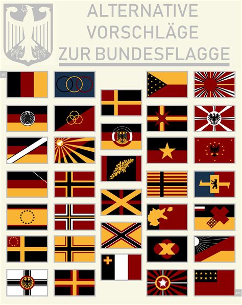 Sheet of Alternate West German flag proposals : r/vexillology