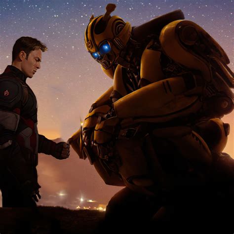 2048x2048 Bumblebee X Captain America 4k Ipad Air ,HD 4k Wallpapers