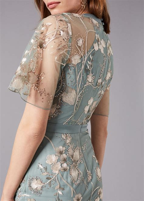 Glenda Floral Embroidered Maxi Dress | Phase Eight UK
