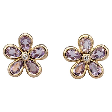 Tiffany and Co Gold Dogwood Flower Earrings at 1stDibs | tiffany