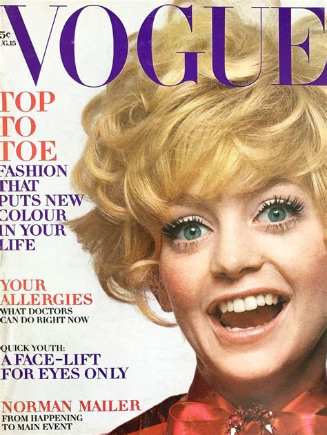 Goldie Hawn in Vogue | Vogue magazine, Vogue us, Goldie hawn