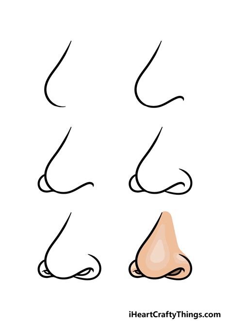cartoon nose drawing   draw  cartoon nose step  step
