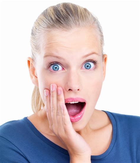 Isolated Portrait of a young woman looking surprised - Best