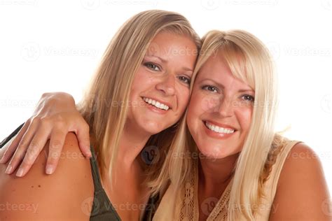 Blonde girlfriends next to each other 16292634 Stock Photo at Vecteezy