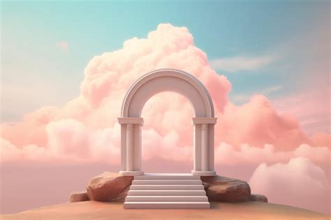 Premium AI Image | Abstract aesthetic background with geometric forms ...