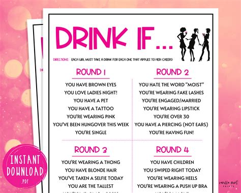 Drink If Game | Ladies Night Party Games | Fun Girls Night Out | Girls