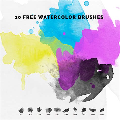 10 Free Watercolour PS Brushes - Photoshop brushes