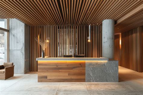 front desk lobby architecture furniture  photo rawpixel