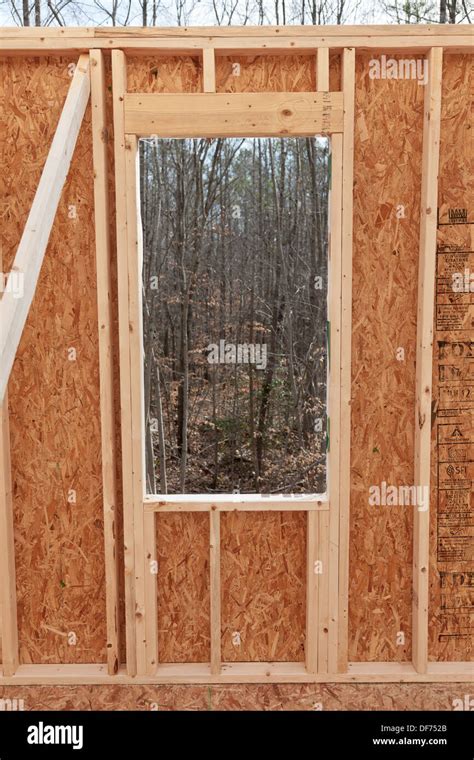 home construction window frame stock photo alamy
