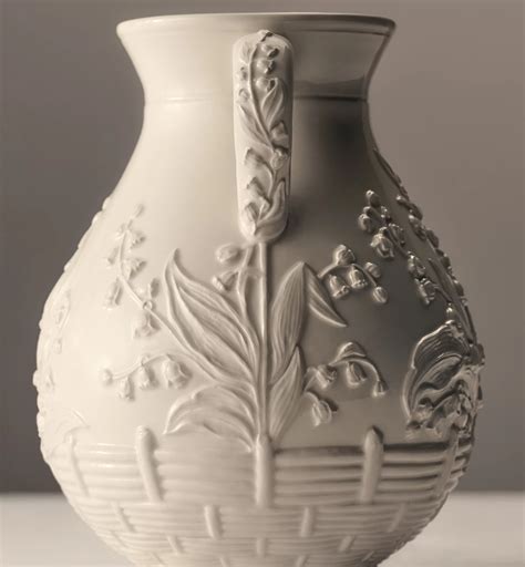 Jug White Ceramic with Raised Lily Dior Motif | DIOR