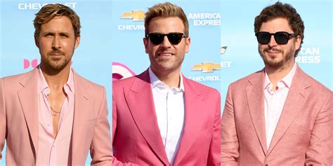 Ryan Gosling, Michael Cera & Scott Evans All Wear Pink Suits To ‘Barbie’ Premiere in LA ...