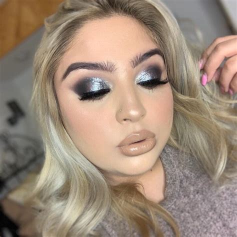 smokey silver eye makeup    secret   full glam