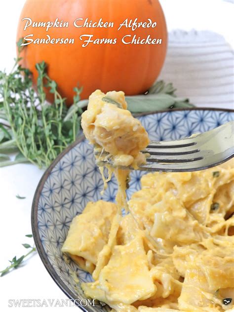 Pumpkin Chicken Alfredo Recipe - Sweet Savant