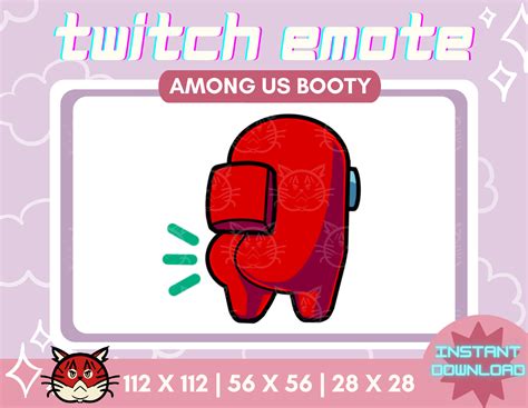 Among Us Sus Booty Twitch Emote | Funny Emotes | Youtube/discord Emote