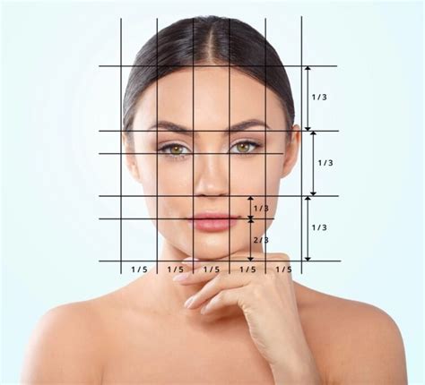 ideal face measurements features  aesthetic harmony zoom