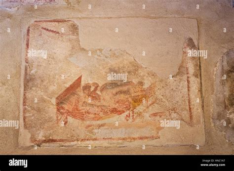 Ancient Roman fresco in Pompeii ruins, Italy Stock Photo - Alamy