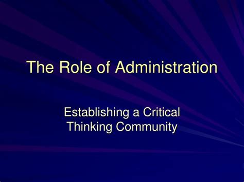 role  administration powerpoint